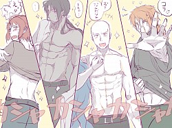 砦男性陣小ネタ（四コマ派生）（文遠ぶん様）